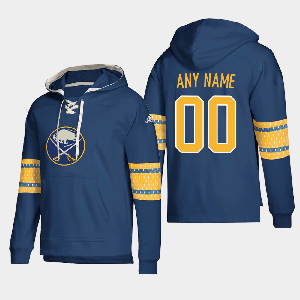 Men NHL Buffalo Sabres Custom Pullover Hoodie Navy jerseys->customized nhl jersey->Custom Jersey